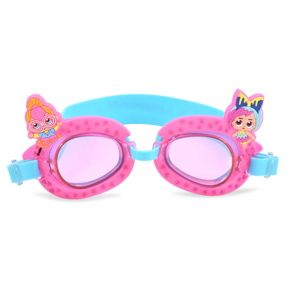 
                  
                    pink and blue swim goggles
                  
                
